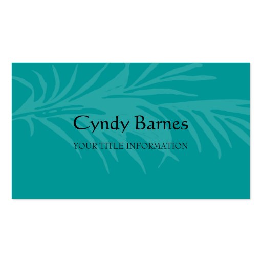 Any Color Palm Leaf Business Card (front side)