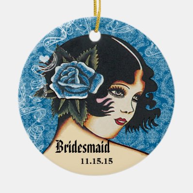 Any Color Wedding Bridesmaid Christmas Ornament