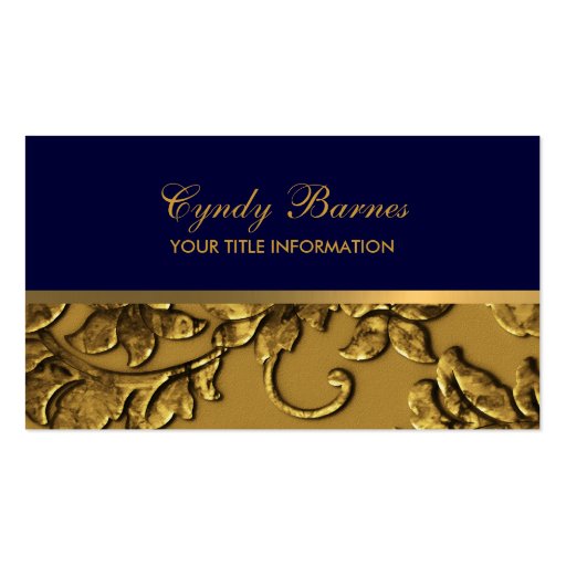 Any Color with Gold Damask Business Card