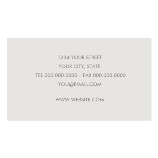 Any Color with White Damask Business Card (back side)