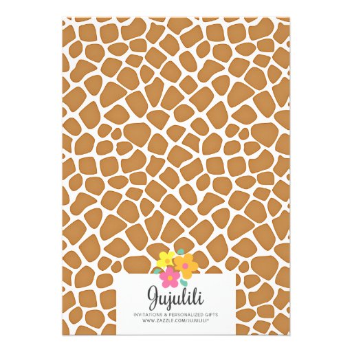 Any Gender Cute Giraffe Baby Shower Announcement