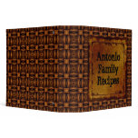 Any Name Family Recipes Leather Look 3 Ring Binder