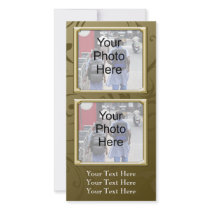 Any Occasion Classic Gold Swirl Photo Card, Family photo cards