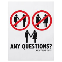 Any Questions? Leviticus 18:22 flyers