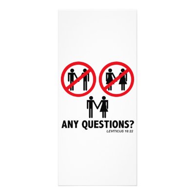 Any Questions? Leviticus 18:22 Rack Cards by classicgodshop