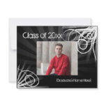 Any Year~ Black Swir Photo Graduation Announcement
