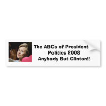 Anybody But Clinton bumper stickers