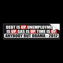 Anybody but Obama - 2012 bumper stickers