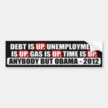 Anybody but Obama - 2012 Bumper Stickers