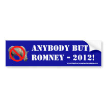 Anybody But Romney 2012 Bumper Stickers