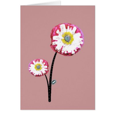 Anymore lonely poppy pink etsy garden bloom Card by Rupydetequila