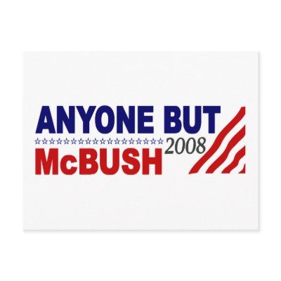Anyone But Mcbush Post Cards by worldsfair