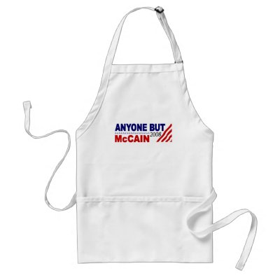 Anyone But Mccain Aprons by worldsfair