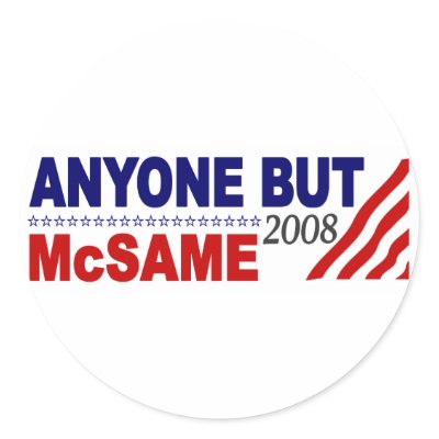 Anyone But Mcsame Stickers by worldsfair