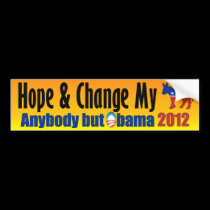 Anyone But Obama 2012 - Anti Obama bumper stickers