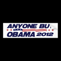 Anyone But Obama 2012 bumper stickers