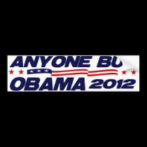 Anyone But Obama 2012 bumper stickers