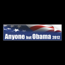 Anyone But Obama 2012 bumper stickers