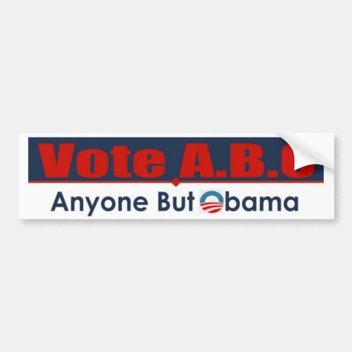Anyone But Obama Bumper Stickers