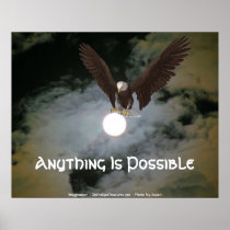 Anything Possible Eagle Affirmation Poster Print