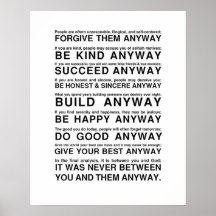 Anyway Poem Poster