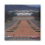 Anzac Parade and Parliament House, Canberra, Austr Fridge Magnets