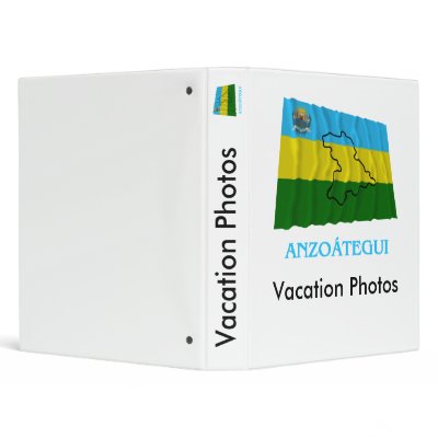 Anzoátegui Waving Flag with Name Vinyl Binder by Vexillophile