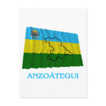 Anzoátegui Waving Flag with Name Post Card
