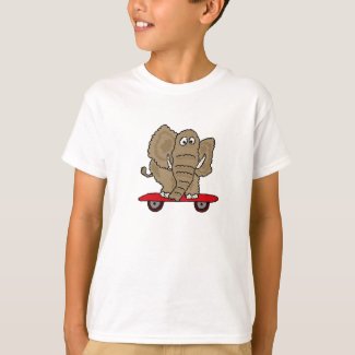 AO- Elephant on a Skateboard T-shirt