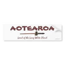 AOTEAROA Bumper Sticker bumper stickers by rabidkiwi AOTEAROA Bumper Sticker bumper stickers