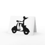 AP028 Girl Scooter Greeting Card