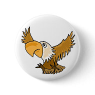 AP- Funny Cartoon Eagle Button button