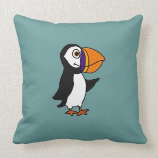 AP- Funny Puffin Bird Pillow