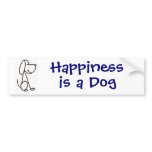 AP- Happiness is a Dog Bumper Sticker