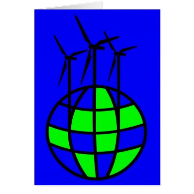 ap-siemens-wind-power-planet-earth greeting card by lonvig