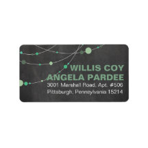 AP Stylish Strands | chalkboard mint Personalized Address Labels