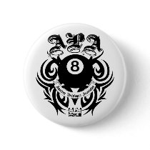 APA 8 Ball Gothic Design Button