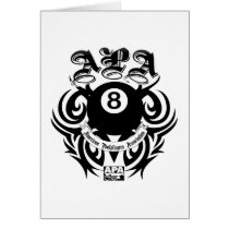 APA 8 Ball Gothic Design Greeting Card