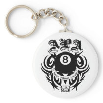 APA 8 Ball Gothic Design Key Chain