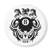 APA 8 Ball Gothic Design Refrigerator Magnet