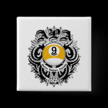 APA 9 Ball Gothic Design Pinback Button