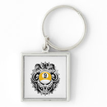 APA 9 Ball Gothic Design Key Chains