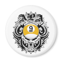 APA 9 Ball Gothic Design Fridge Magnets