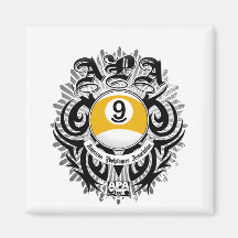 APA 9 Ball Gothic Design Magnet