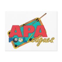 APA Pool Leagues Post Card