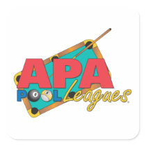 APA Pool Leagues Square Stickers