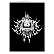 APA Table Runner Black and White Greeting Cards
