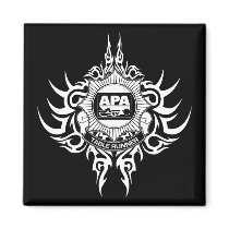 APA Table Runner Black and White Fridge Magnets