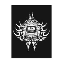 APA Table Runner Black and White Postcard