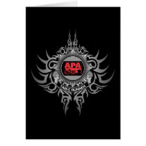 APA Table Runner Red Greeting Cards
